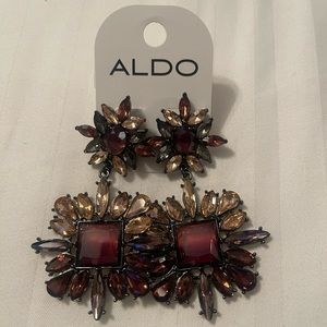 Aldo Maroon & Tan Earrings